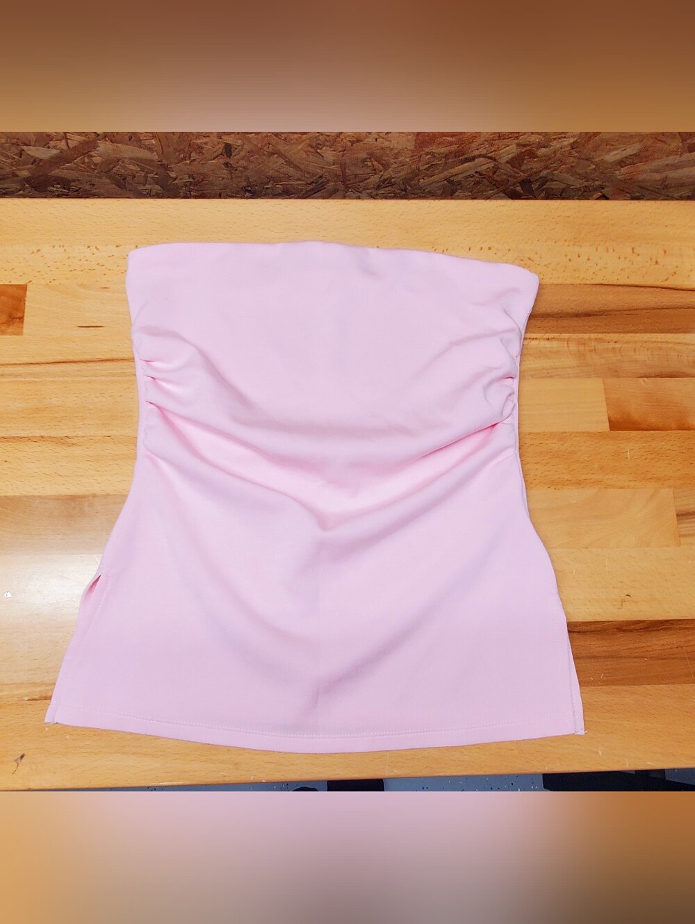 UO Evie- Pink Ruched Tube Top